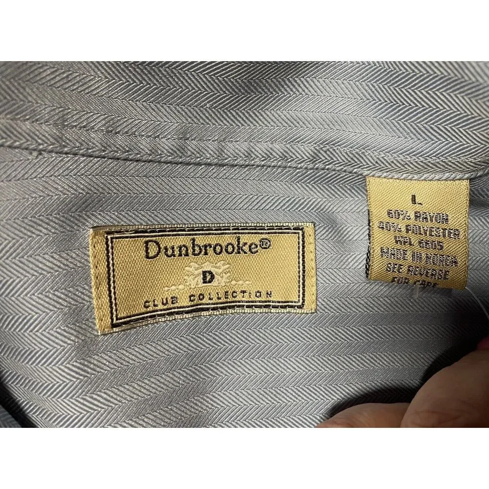Dunbrooke Men's Light Blue Short Sleeve Button Up Shirt‎ L